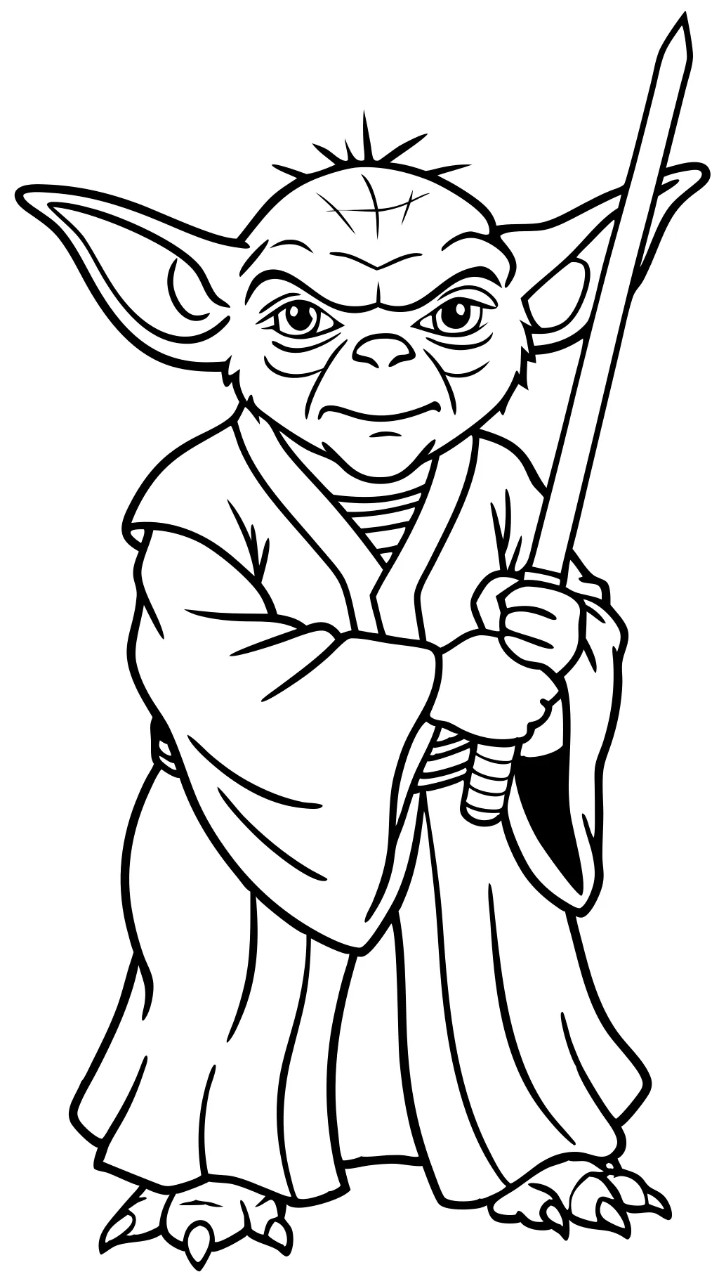 Página para colorear de Yoda